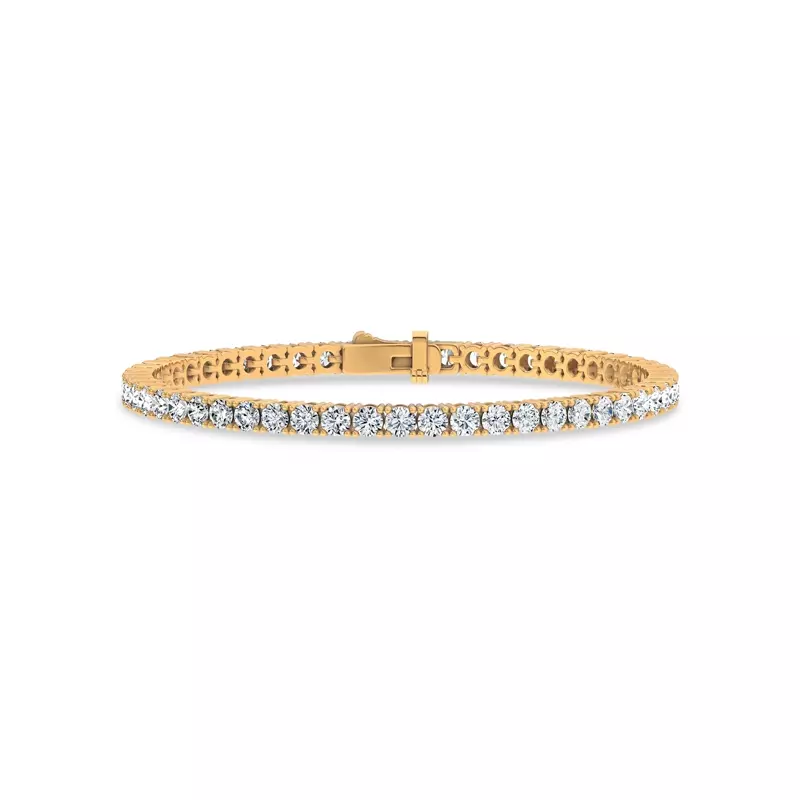 14K Yellow Gold Four-Prong Lab Diamond Tennis Bracelet (6 ct. tw.)