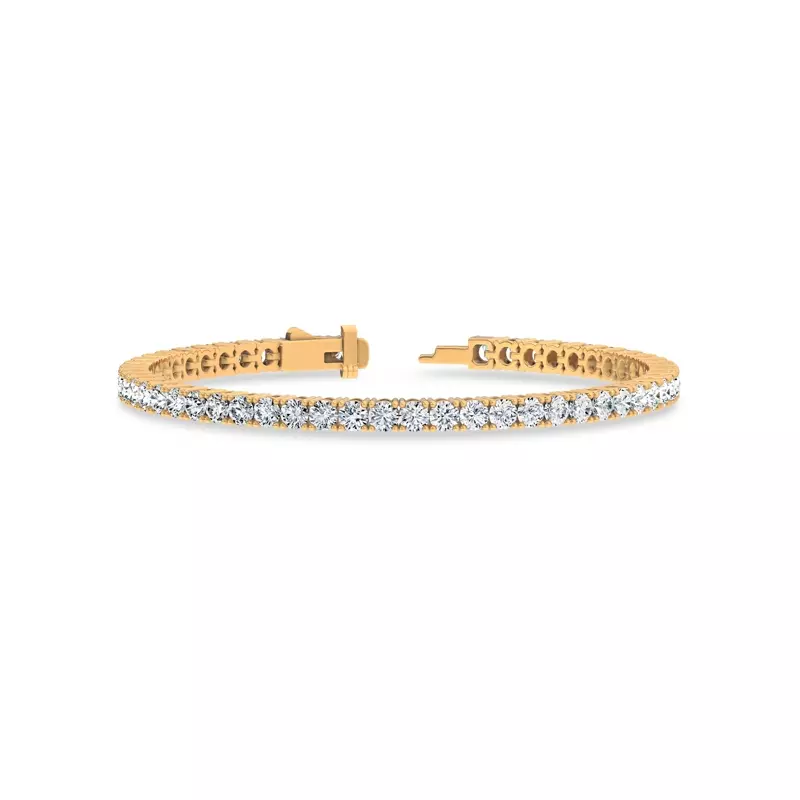 14K Yellow Gold Four-Prong Lab Diamond Tennis Bracelet (6 ct. tw.)