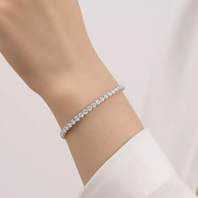Platinum Four-Prong Lab Diamond Tennis Bracelet (6 ct. tw.)