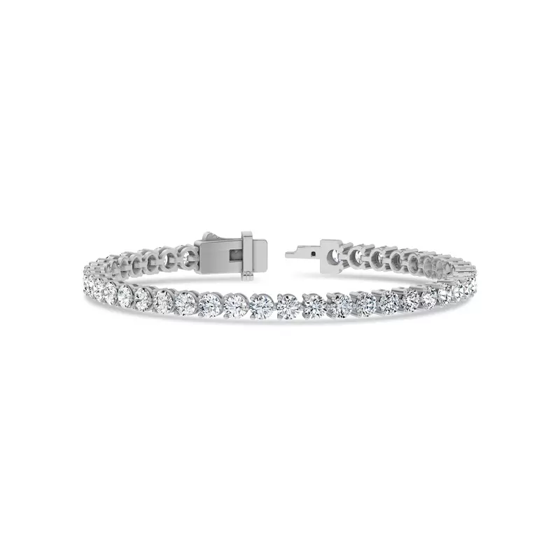 14K White Gold Three-Prong Lab Diamond Tennis Bracelet (6 ct. tw.) - 6.5 In.