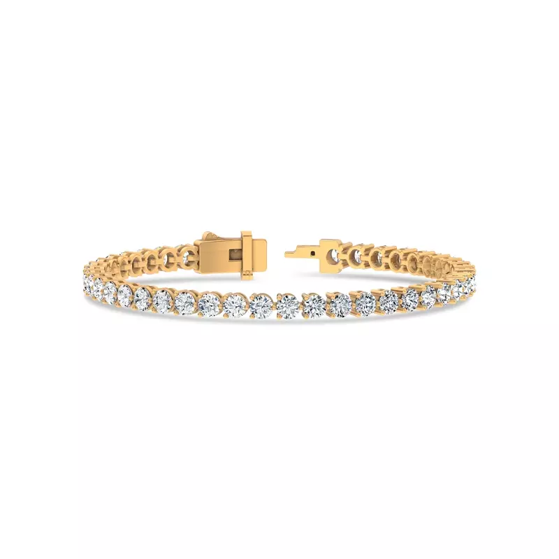 14K Yellow Gold Three-Prong Lab Diamond Tennis Bracelet (6 ct. tw.)