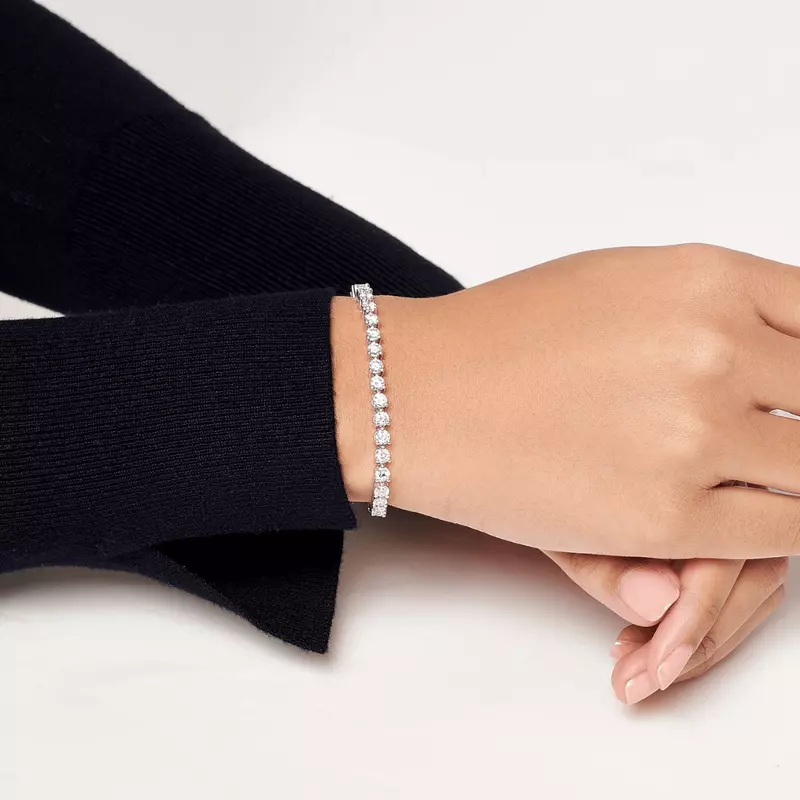 14K Yellow Gold Three-Prong Lab Diamond Tennis Bracelet (6 ct. tw.)