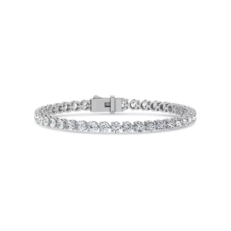 14K White Gold Three-Prong Diamond Tennis Bracelet (7 ct. tw.)