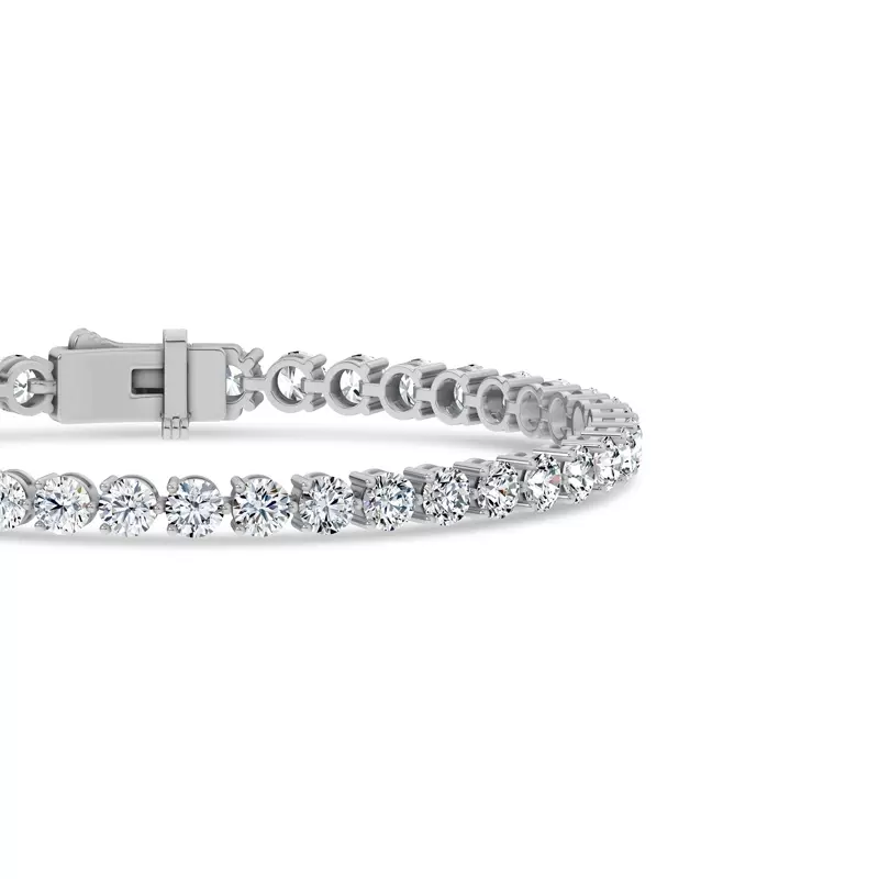 14K White Gold Three-Prong Diamond Tennis Bracelet (7 ct. tw.)