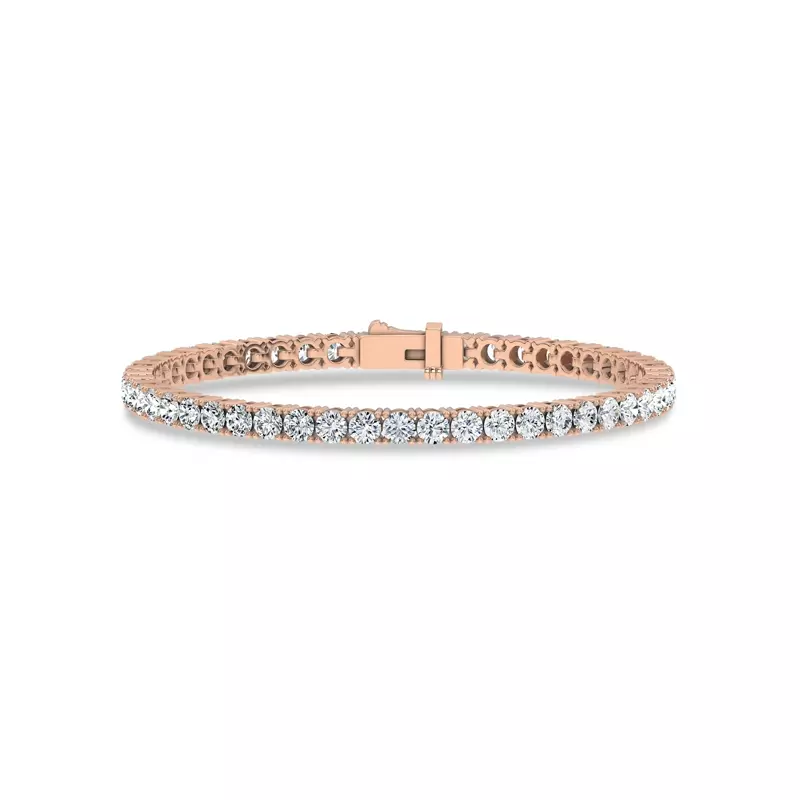 14K Rose Gold Four-Prong Lab Diamond Tennis Bracelet (7 ct. tw.)