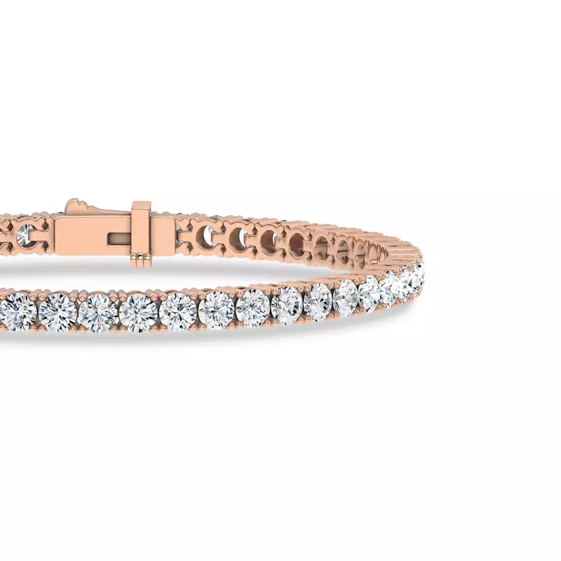 14K Rose Gold Four-Prong Lab Diamond Tennis Bracelet (7 ct. tw.)