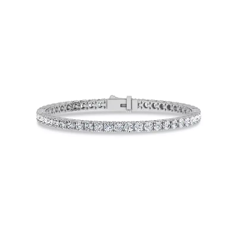 14K White Gold Four-Prong Lab Diamond Tennis Bracelet (7 ct. tw.)