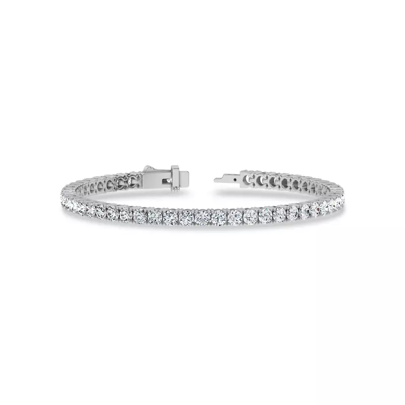 14K White Gold Four-Prong Lab Diamond Tennis Bracelet (7 ct. tw.)