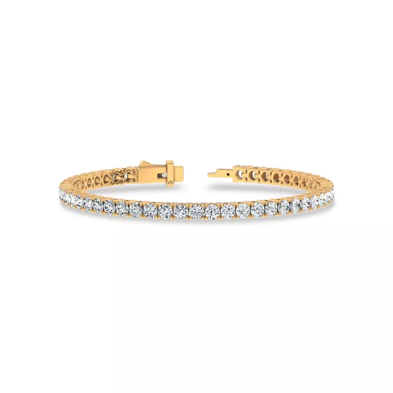 14K Yellow Gold Four-Prong Lab Diamond Tennis Bracelet (7 ct. tw.)