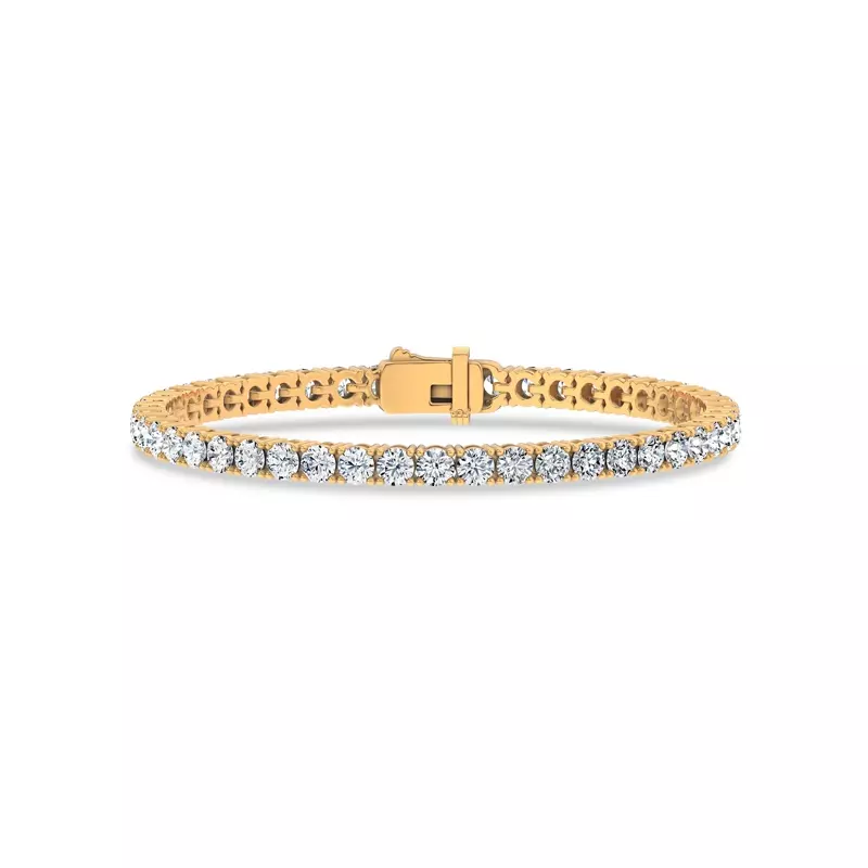 14K Yellow Gold Four-Prong Lab Diamond Tennis Bracelet (8 ct. tw.)