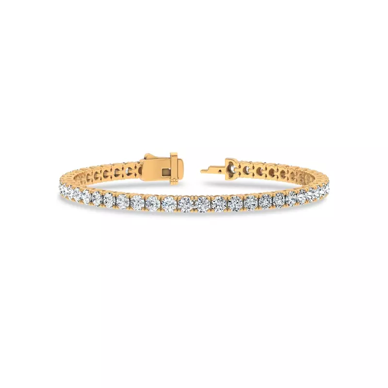 14K Yellow Gold Four-Prong Lab Diamond Tennis Bracelet (8 ct. tw.)