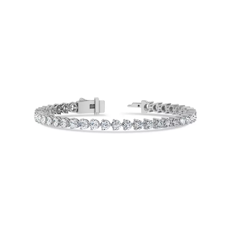 14K White Gold Three-Prong Lab Diamond Tennis Bracelet (8 ct. tw.) - 7.5 In.