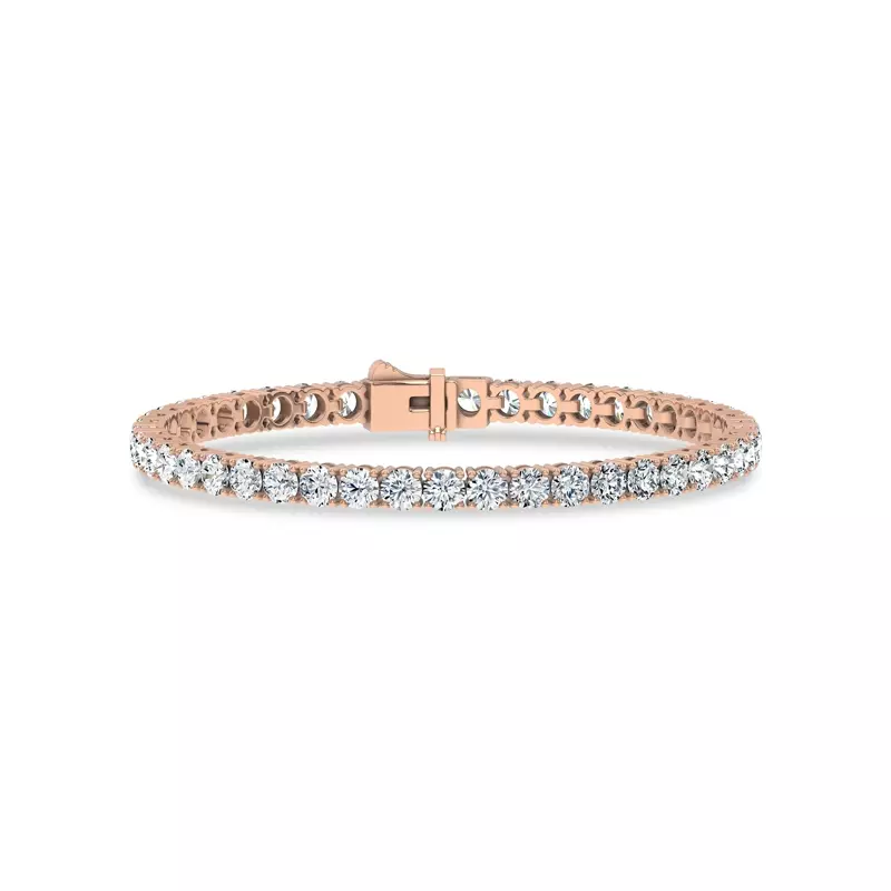 14K Rose Gold Four-Prong Lab Diamond Tennis Bracelet (9 ct. tw.)