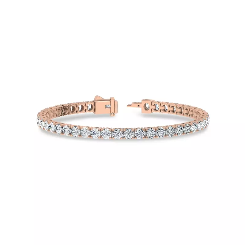 14K Rose Gold Four-Prong Lab Diamond Tennis Bracelet (9 ct. tw.)