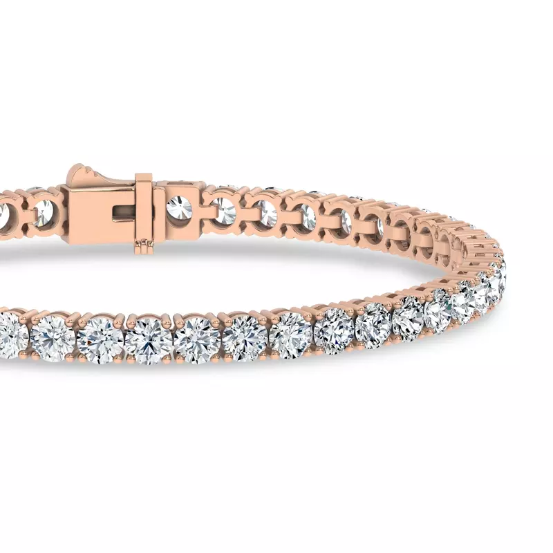 14K Rose Gold Four-Prong Lab Diamond Tennis Bracelet (9 ct. tw.)
