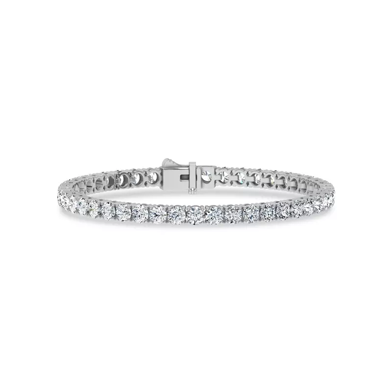 14K White Gold Four-Prong Lab Diamond Tennis Bracelet (9 ct. tw.) - 6.5 In.