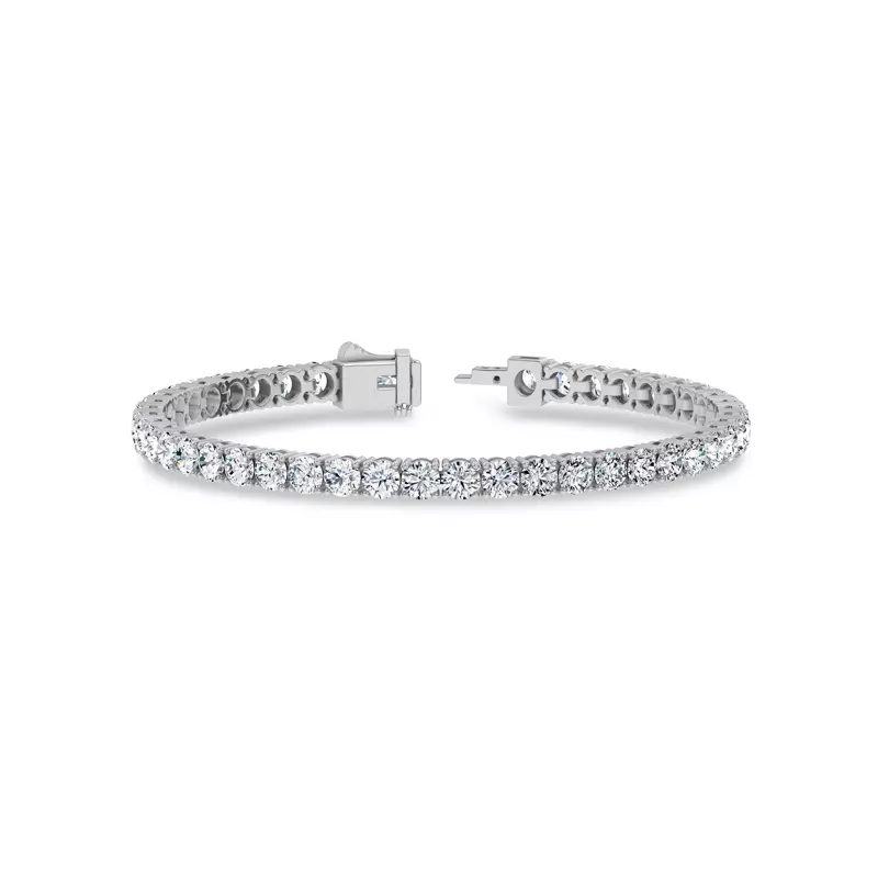 14K White Gold Four-Prong Lab Diamond Tennis Bracelet (9 ct. tw.) - 6.5 In.