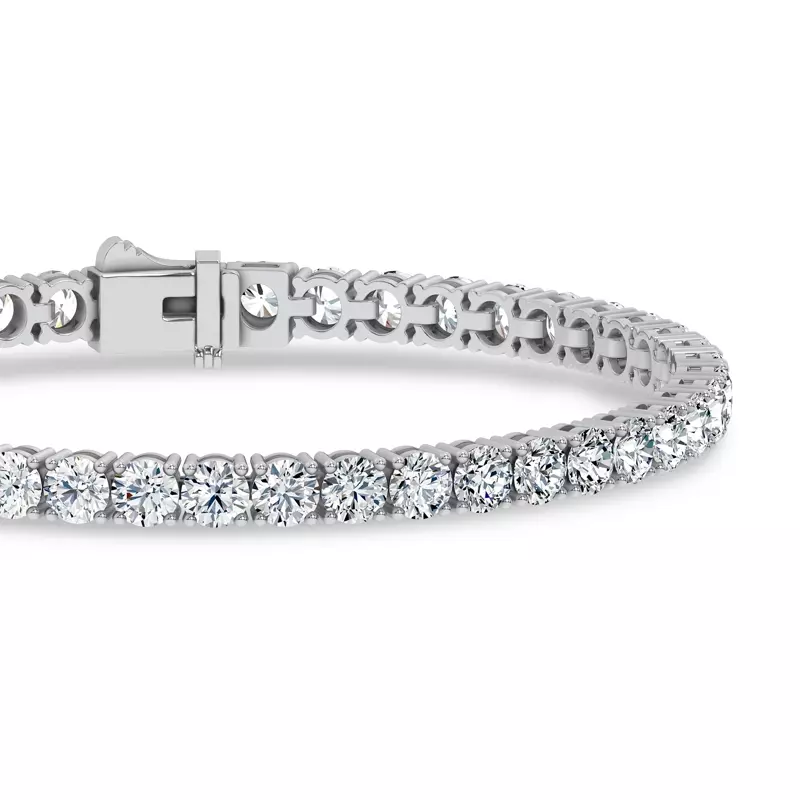 14K White Gold Four-Prong Lab Diamond Tennis Bracelet (9 ct. tw.)