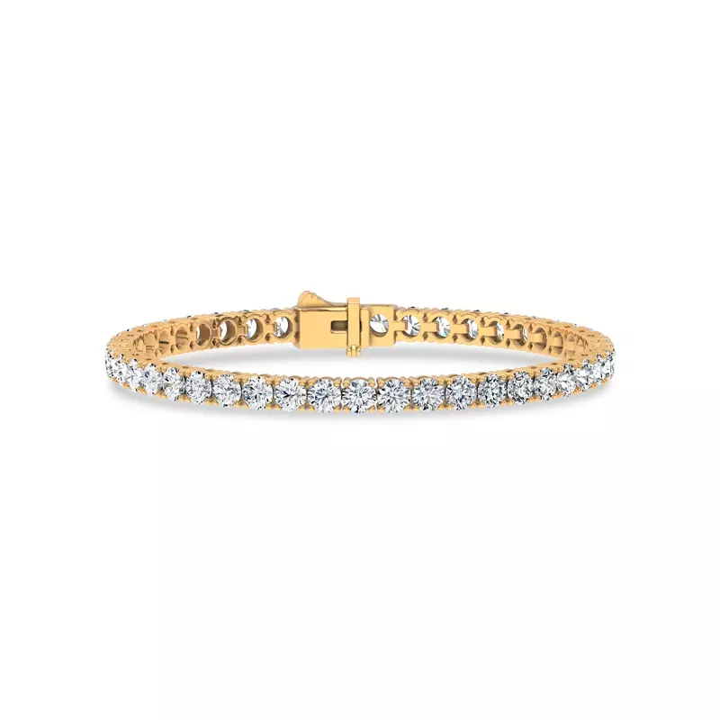 14K Yellow Gold Four-Prong Lab Diamond Tennis Bracelet (9 ct. tw.)