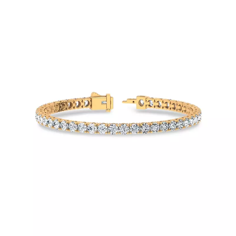 14K Yellow Gold Four-Prong Lab Diamond Tennis Bracelet (9 ct. tw.)