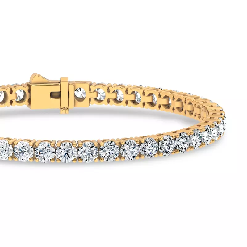 14K Yellow Gold Four-Prong Lab Diamond Tennis Bracelet (9 ct. tw.)