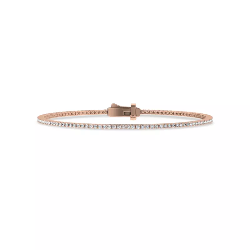 14K Rose Gold Four-Prong Lab Diamond Tennis Bracelet (1 ct. tw.)