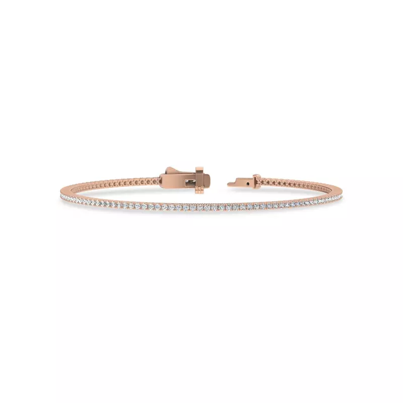 14K Rose Gold Four-Prong Lab Diamond Tennis Bracelet (1 ct. tw.)