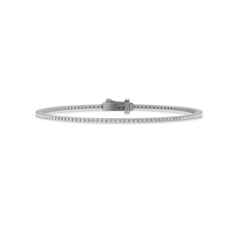 14K White Gold Four-Prong Lab Diamond Tennis Bracelet (1 ct. tw.)