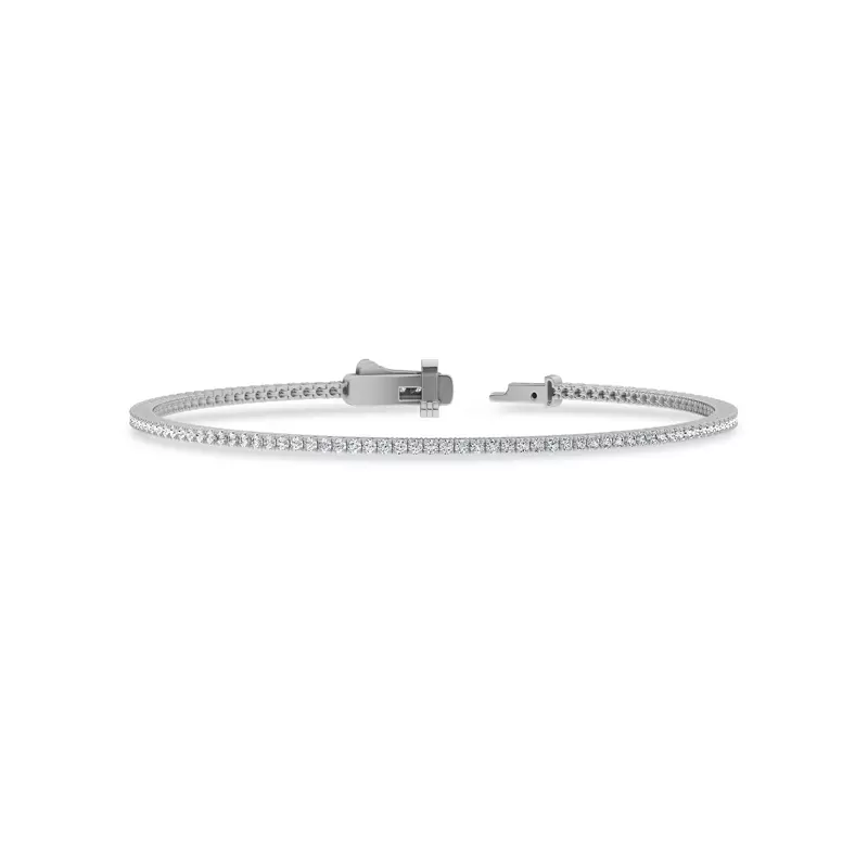14K White Gold Four-Prong Lab Diamond Tennis Bracelet (1 ct. tw.)