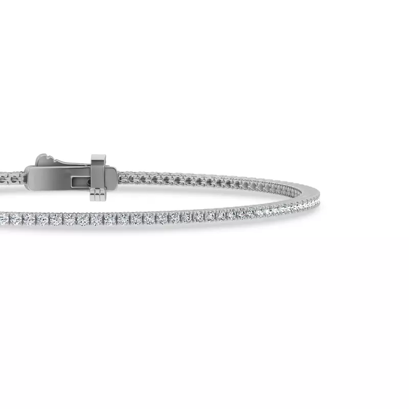 14K White Gold Four-Prong Lab Diamond Tennis Bracelet (1 ct. tw.)