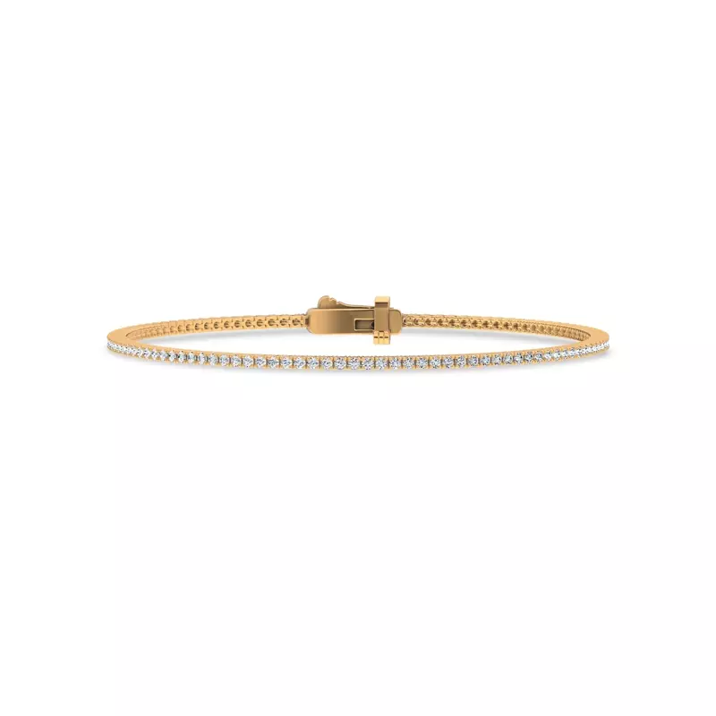 14K Yellow Gold Four-Prong Lab Diamond Tennis Bracelet (1 ct. tw.) - 6.5 In.