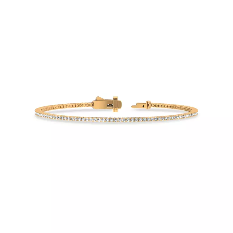 14K Yellow Gold Four-Prong Lab Diamond Tennis Bracelet (1 ct. tw.)
