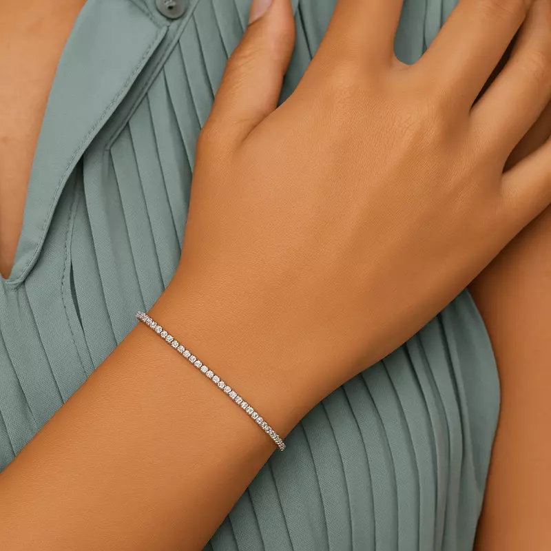 14K Yellow Gold Four-Prong Lab Diamond Tennis Bracelet (1 ct. tw.)