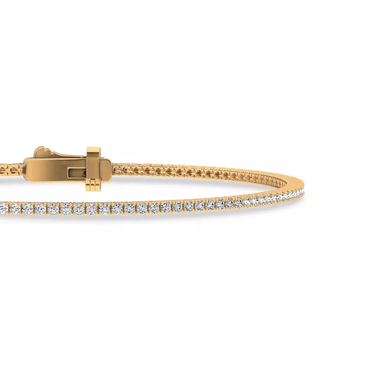14K Yellow Gold Four-Prong Lab Diamond Tennis Bracelet (1 ct. tw.)