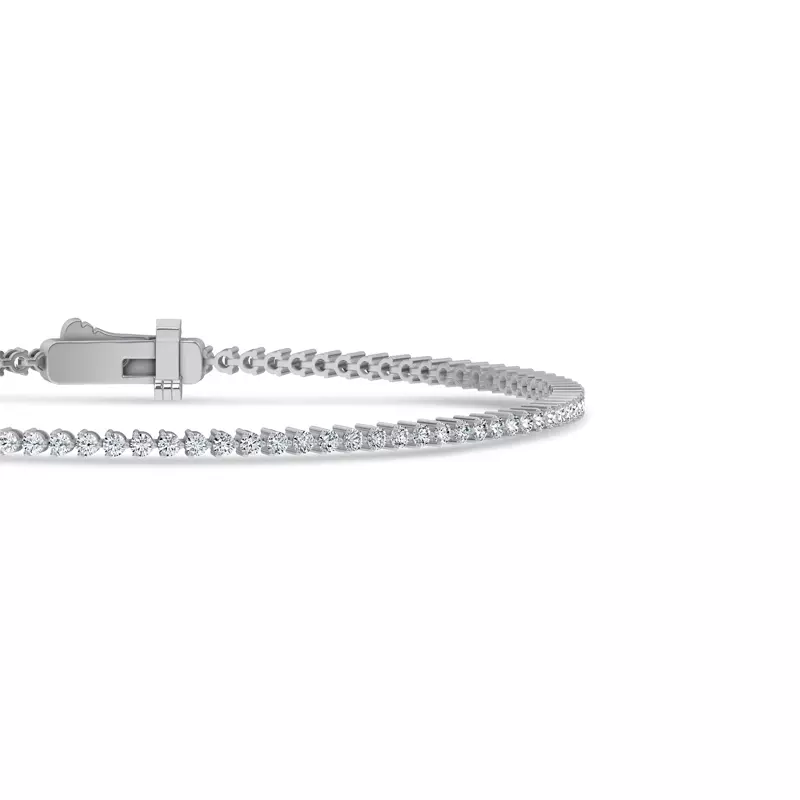 14K White Gold Three-Prong Lab Diamond Tennis Bracelet (1 ct. tw.)
