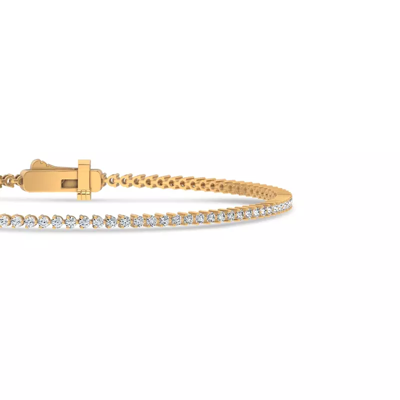 14K Yellow Gold Three-Prong Lab Diamond Tennis Bracelet (1 ct. tw.)