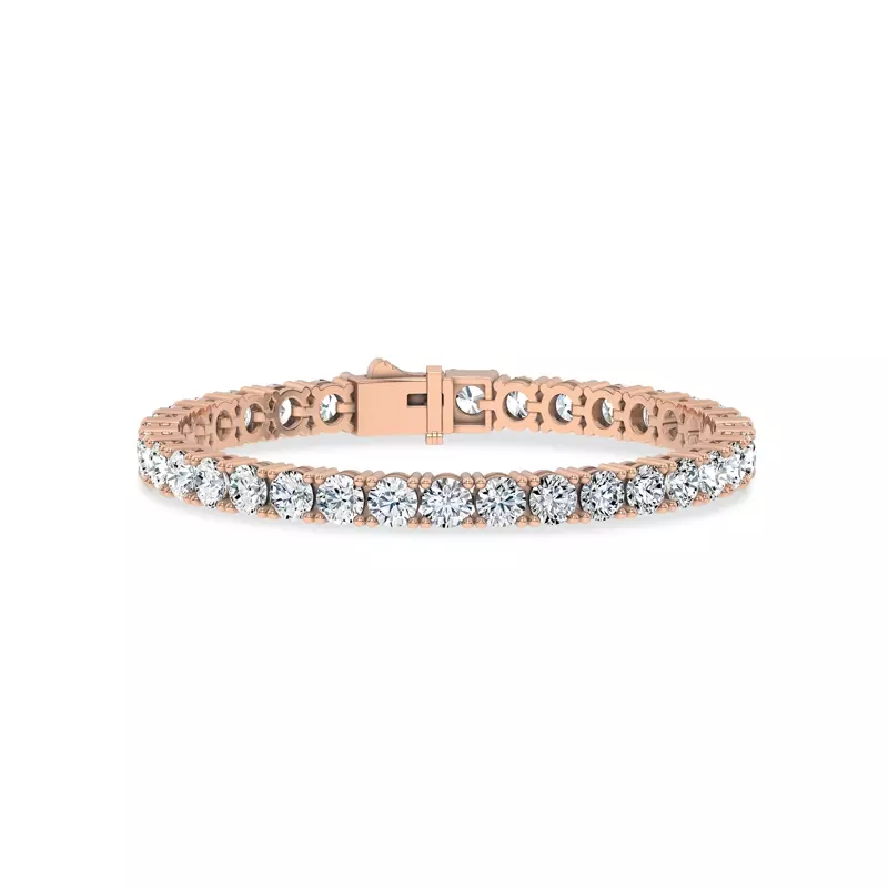 14K Rose Gold Four-Prong Lab Diamond Tennis Bracelet (15 ct. tw.) - 6.5 In.