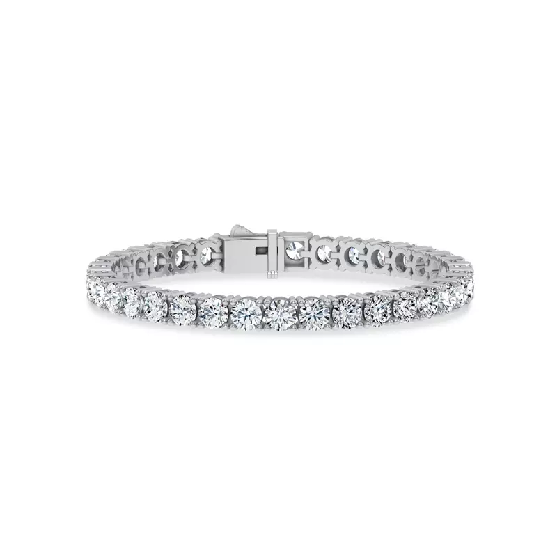 14K White Gold Four-Prong Lab Diamond Tennis Bracelet (15 ct. tw.) - 6.5 In.