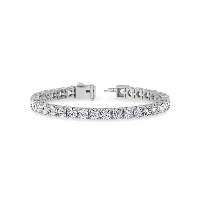 14K White Gold Four-Prong Lab Diamond Tennis Bracelet (15 ct. tw.) - 6.5 In.