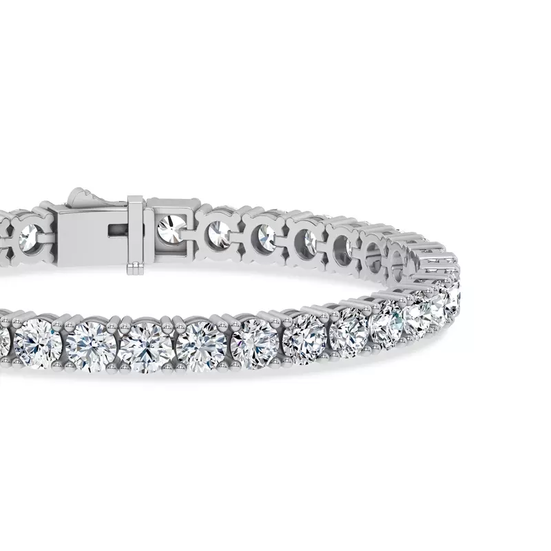 14K White Gold Four-Prong Lab Diamond Tennis Bracelet (15 ct. tw.) - 6.5 In.