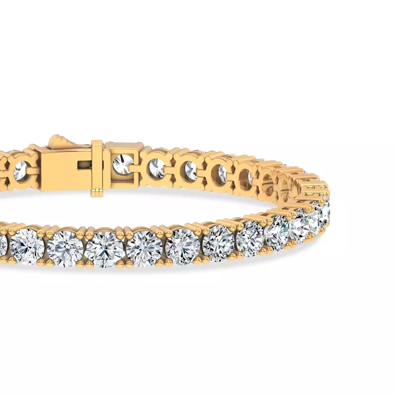 14K Yellow Gold Four-Prong Lab Diamond Tennis Bracelet (15 cttw.)
