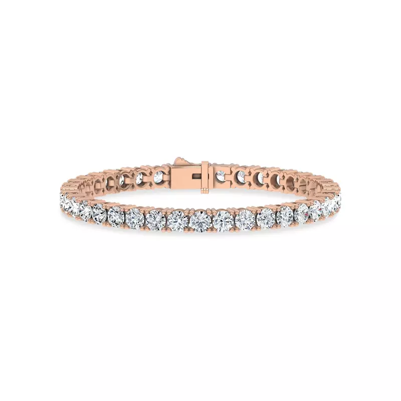 14K Rose Gold Four-Prong Lab Diamond Tennis Bracelet (12 ct. tw.)