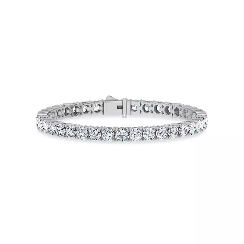 14K White Gold Four-Prong Lab Diamond Tennis Bracelet (12 ct. tw.)