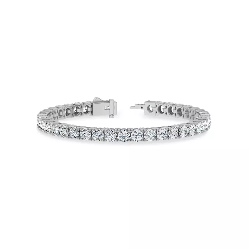 14K White Gold Four-Prong Lab Diamond Tennis Bracelet (12 ct. tw.)