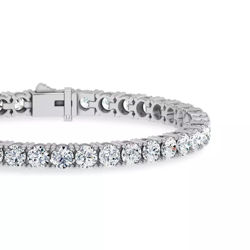 14K White Gold Four-Prong Lab Diamond Tennis Bracelet (12 ct. tw.)