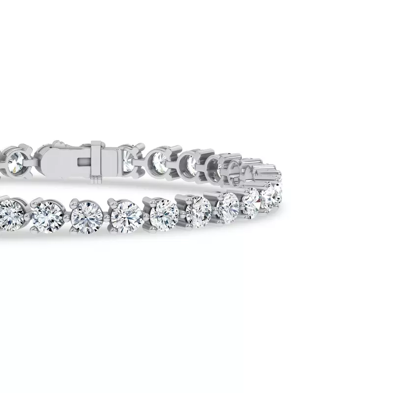14K White Gold Three-Prong Lab Diamond Tennis Bracelet (12 ct. tw.)