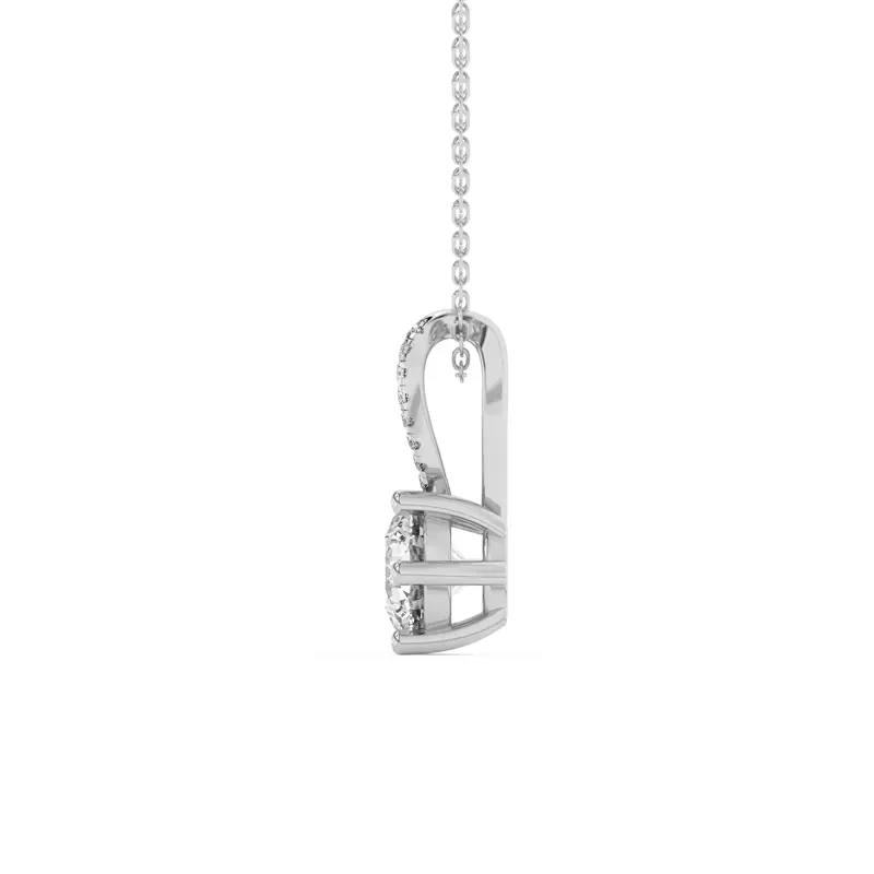 14K White Gold Amadea Split Bale Pavé Lab Diamond Pendant (1 ct. tw.)