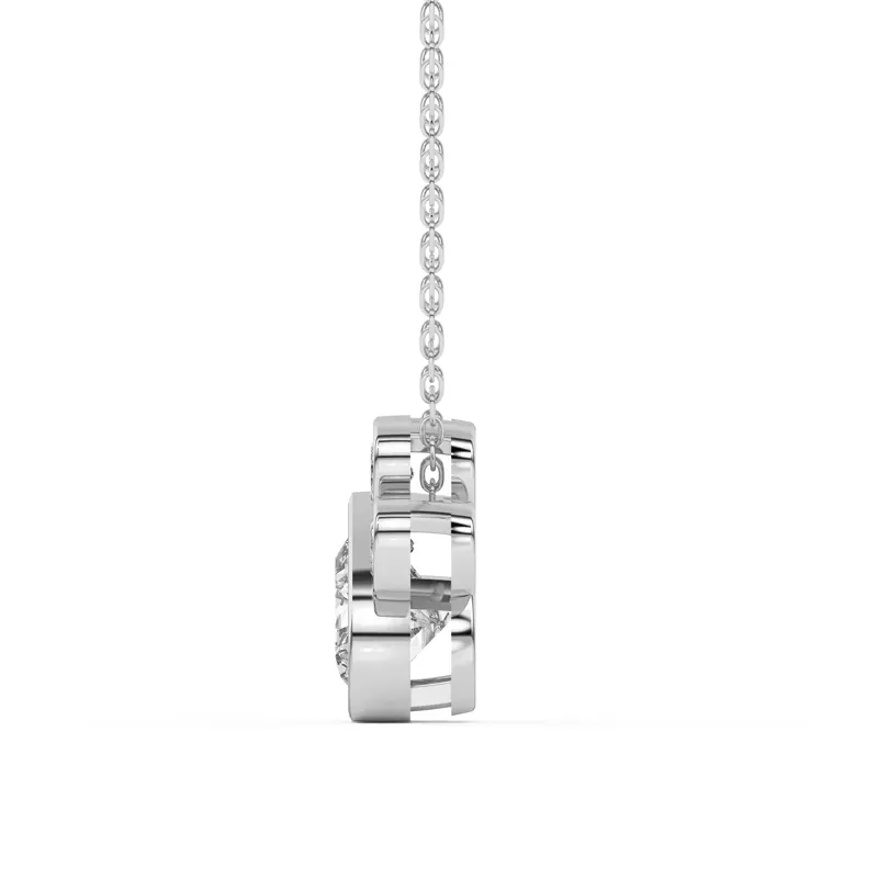 14K White Gold Bella Paw Lab Pendant (1 ct. tw.)