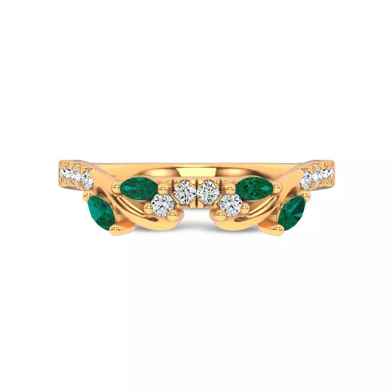 Hayden Tsavorite And Diamond Band