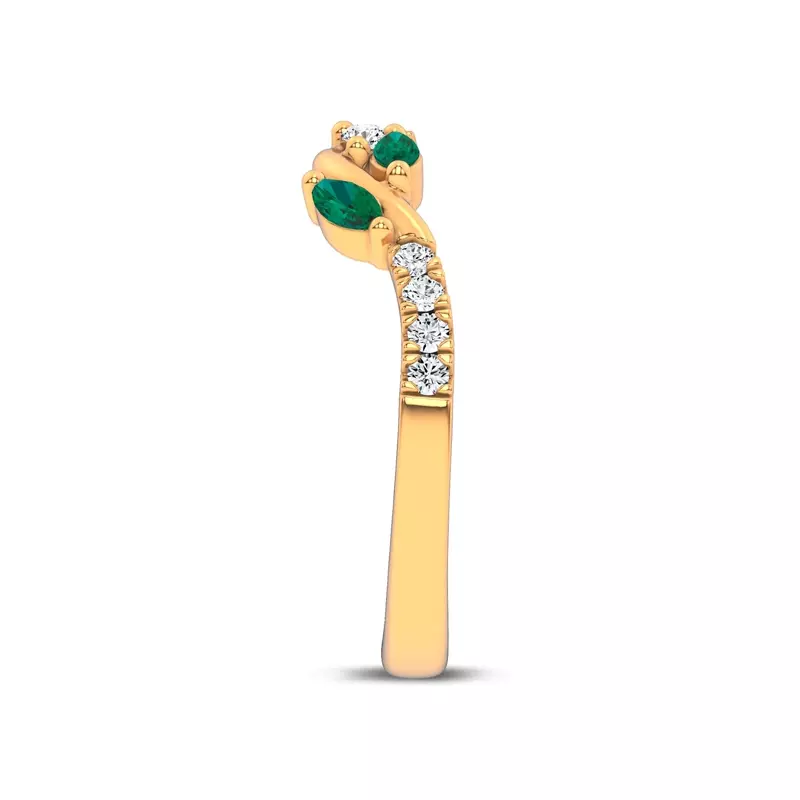 18K Yellow Gold Hayden Tsavorite And Diamond Band